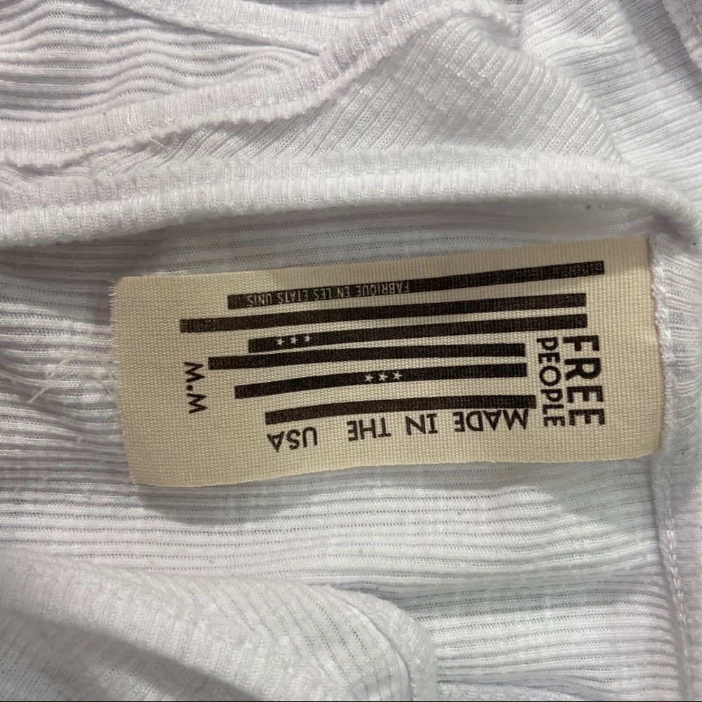 Free People White Racetrack Rib tank M/M - Picture 11 of 11
